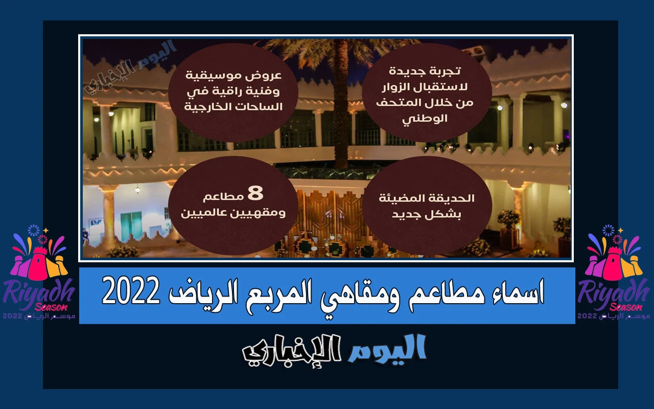 اسماء مطاعم المربع موسم الرياض 2022 وكذلك قائمة مقاهي المربع